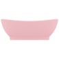 vidaXL Luxus-Waschbecken Überlauf Oval Matt-Rosa 58,5x39 cm Keramik vidaXL Luxus-Waschbecken Überlauf Oval Matt-Rosa 58,5x39 cm Keramik