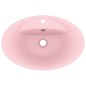vidaXL Luxus-Waschbecken Überlauf Oval Matt-Rosa 58,5x39 cm Keramik vidaXL Luxus-Waschbecken Überlauf Oval Matt-Rosa 58,5x39 cm Keramik