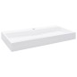 vidaXL Waschbecken 100 x 46 x 11 cm Mineralguss/Marmorguss Weiß vidaXL Waschbecken 100 x 46 x 11 cm Mineralguss/Marmorguss Weiß