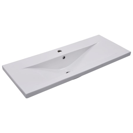vidaXL Einbauwaschbecken 101x39,5x18,5 cm Keramik Weiß 