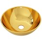 vidaXL Waschbecken 28 x 10 cm Keramik Golden vidaXL Waschbecken 28 x 10 cm Keramik Golden