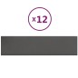 Wandpaneele 12 Stk. Grau 60x15 cm Kunstleder 1,08 m² Wandpaneele 12 Stk. Grau 60x15 cm Kunstleder 1,08 m²