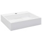 vidaXL Waschbecken 50 x 38 x 13 cm Mineralguss/Marmorguss Weiß vidaXL Waschbecken 50 x 38 x 13 cm Mineralguss/Marmorguss Weiß