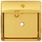 vidaXL Waschbecken mit Überlauf 41 x 41 x 15 cm Keramik Golden vidaXL Waschbecken mit Überlauf 41 x 41 x 15 cm Keramik Golden