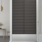 Wandpaneele 12 Stk. Grau 60x15 cm Kunstleder 1,08 m² Wandpaneele 12 Stk. Grau 60x15 cm Kunstleder 1,08 m²