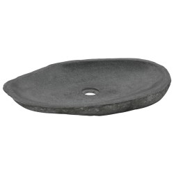vidaXL Waschbecken Flussstein Oval 60-70 cm