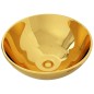 vidaXL Waschbecken 32,5 x 14 cm Keramik Golden vidaXL Waschbecken 32,5 x 14 cm Keramik Golden