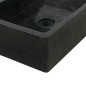 vidaXL Waschbecken 45x30x12 cm Marmor Hochglanz-Schwarz vidaXL Waschbecken 45x30x12 cm Marmor Hochglanz-Schwarz
