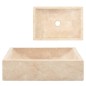 vidaXL Waschbecken 45x30x12 cm Marmor Hochglanz-Creme vidaXL Waschbecken 45x30x12 cm Marmor Hochglanz-Creme