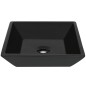 vidaXL Waschbecken Keramik Quadratisch Schwarz 41,5 x 41,5 x 12 cm vidaXL Waschbecken Keramik Quadratisch Schwarz 41,5 x 41,5 x 12 cm