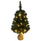 vidaXL Künstlicher Weihnachtsbaum mit Ständer und LEDs Grün 90 cm PVC vidaXL Künstlicher Weihnachtsbaum mit Ständer und LEDs Grün 90 cm PVC