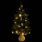 vidaXL Künstlicher Weihnachtsbaum mit Ständer und LEDs Grün 90 cm PVC vidaXL Künstlicher Weihnachtsbaum mit Ständer und LEDs Grün 90 cm PVC