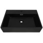 vidaXL Waschbecken mit Hahnloch Keramik Schwarz 60,5 x 42,5 x 14,5 cm vidaXL Waschbecken mit Hahnloch Keramik Schwarz 60,5 x 42,5 x 14,5 cm