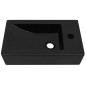 vidaXL Waschbecken Rechteckig + Hahnloch Keramik Schwarz 46x25,5x12 cm vidaXL Waschbecken Rechteckig + Hahnloch Keramik Schwarz 46x25,5x12 cm