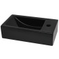 vidaXL Waschbecken Rechteckig + Hahnloch Keramik Schwarz 46x25,5x12 cm vidaXL Waschbecken Rechteckig + Hahnloch Keramik Schwarz 46x25,5x12 cm