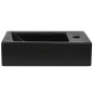 vidaXL Waschbecken Rechteckig + Hahnloch Keramik Schwarz 46x25,5x12 cm vidaXL Waschbecken Rechteckig + Hahnloch Keramik Schwarz 46x25,5x12 cm