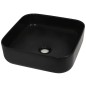 vidaXL Waschbecken Keramik Quadratisch Schwarz 38 x 38 x 13,5 cm vidaXL Waschbecken Keramik Quadratisch Schwarz 38 x 38 x 13,5 cm