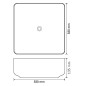 vidaXL Waschbecken Keramik Quadratisch Schwarz 38 x 38 x 13,5 cm vidaXL Waschbecken Keramik Quadratisch Schwarz 38 x 38 x 13,5 cm