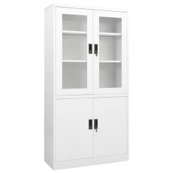 vidaXL Büroschrank Weiß 90x40x180 cm Stahl 
