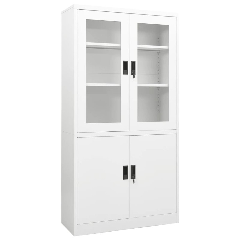 vidaXL Büroschrank Weiß 90x40x180 cm Stahl vidaXL Büroschrank Weiß 90x40x180 cm Stahl
