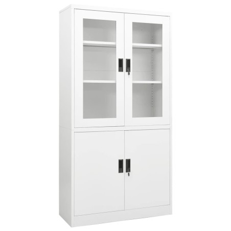 vidaXL Büroschrank Weiß 90x40x180 cm Stahl 