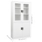 vidaXL Büroschrank Weiß 90x40x180 cm Stahl vidaXL Büroschrank Weiß 90x40x180 cm Stahl