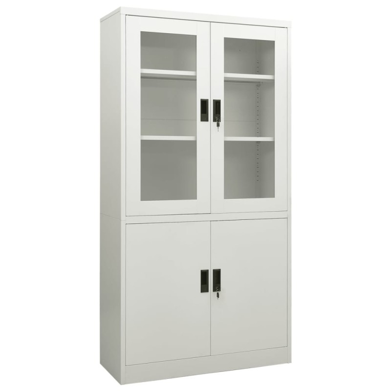 vidaXL Büroschrank Hellgrau 90x40x180 cm Stahl vidaXL Büroschrank Hellgrau 90x40x180 cm Stahl