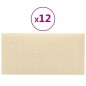 Wandpaneele 12 Stk. Creme 30x15 cm Stoff 0,54 m² Wandpaneele 12 Stk. Creme 30x15 cm Stoff 0,54 m²