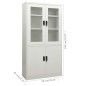 vidaXL Büroschrank Hellgrau 90x40x180 cm Stahl vidaXL Büroschrank Hellgrau 90x40x180 cm Stahl