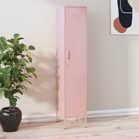 vidaXL Schließfachschrank Rosa 35x46x180 cm Stahl 