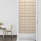 Wandpaneele 12 Stk. Creme 30x15 cm Stoff 0,54 m² Wandpaneele 12 Stk. Creme 30x15 cm Stoff 0,54 m²