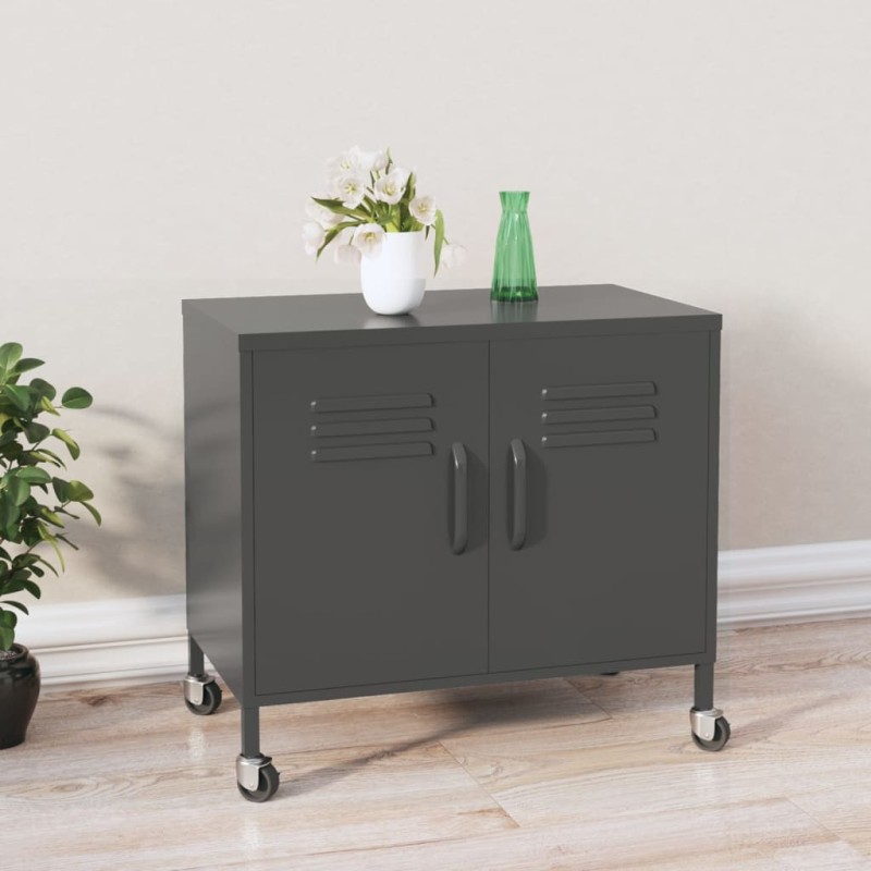 vidaXL Lagerschrank Anthrazit 60x35x56 cm Stahl vidaXL Lagerschrank Anthrazit 60x35x56 cm Stahl