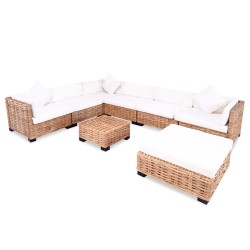 vidaXL Sofagarnitur 27-tlg. Natürliches Rattan