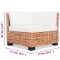 vidaXL Sofagarnitur 27-tlg. Natürliches Rattan vidaXL Sofagarnitur 27-tlg. Natürliches Rattan