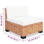 vidaXL Sofagarnitur 27-tlg. Natürliches Rattan vidaXL Sofagarnitur 27-tlg. Natürliches Rattan