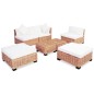 vidaXL Sofagarnitur 18-tlg. Natürliches Rattan vidaXL Sofagarnitur 18-tlg. Natürliches Rattan