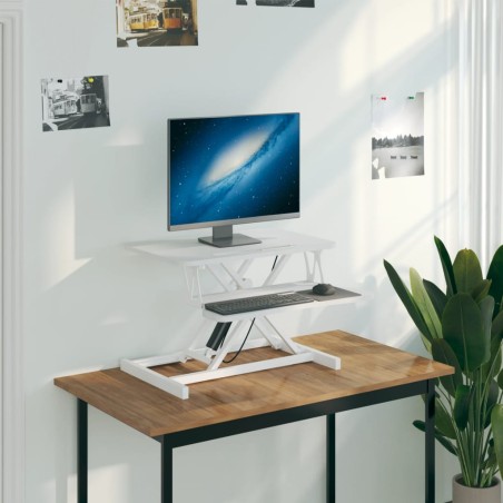 vidaXL Arbeitsstation Verstellbar 60x40x(13-41,5) cm Stahl