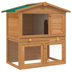 Kaninchenstall Kleintierhaus Hasenstall 3 Türen Holz 