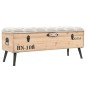 vidaXL Sitzbank mit Stauraum 110 cm Massivholz Tanne vidaXL Sitzbank mit Stauraum 110 cm Massivholz Tanne