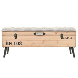 vidaXL Sitzbank mit Stauraum 110 cm Massivholz Tanne