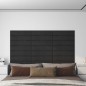 Wandpaneele 12 Stk. Schwarz 60x15 cm Samt 1,08 m² Wandpaneele 12 Stk. Schwarz 60x15 cm Samt 1,08 m²