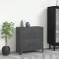 vidaXL Aufbewahrungstruhe Industrial Anthrazit 75x40x80 cm Stahl vidaXL Aufbewahrungstruhe Industrial Anthrazit 75x40x80 cm Stahl