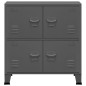 vidaXL Aufbewahrungstruhe Industrial Anthrazit 75x40x80 cm Stahl vidaXL Aufbewahrungstruhe Industrial Anthrazit 75x40x80 cm Stahl