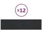 Wandpaneele 12 Stk. Schwarz 60x15 cm Samt 1,08 m² Wandpaneele 12 Stk. Schwarz 60x15 cm Samt 1,08 m²