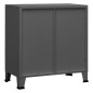 vidaXL Aufbewahrungstruhe Industrial Anthrazit 75x40x80 cm Stahl vidaXL Aufbewahrungstruhe Industrial Anthrazit 75x40x80 cm Stahl