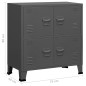 vidaXL Aufbewahrungstruhe Industrial Anthrazit 75x40x80 cm Stahl vidaXL Aufbewahrungstruhe Industrial Anthrazit 75x40x80 cm Stahl
