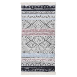 vidaXL Teppich Rosa und Aquamarin 80x150 cm Baumwolle