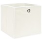 vidaXL Aufbewahrungsboxen 4 Stk. Weiß 32x32x32 cm Stoff vidaXL Aufbewahrungsboxen 4 Stk. Weiß 32x32x32 cm Stoff