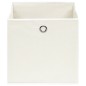 vidaXL Aufbewahrungsboxen 4 Stk. Weiß 32x32x32 cm Stoff vidaXL Aufbewahrungsboxen 4 Stk. Weiß 32x32x32 cm Stoff