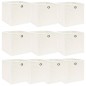 vidaXL Aufbewahrungsboxen 10 Stk. Weiß 32x32x32 cm Stoff vidaXL Aufbewahrungsboxen 10 Stk. Weiß 32x32x32 cm Stoff